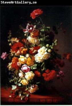 unknow artist Floral, beautiful classical still life of flowers.053